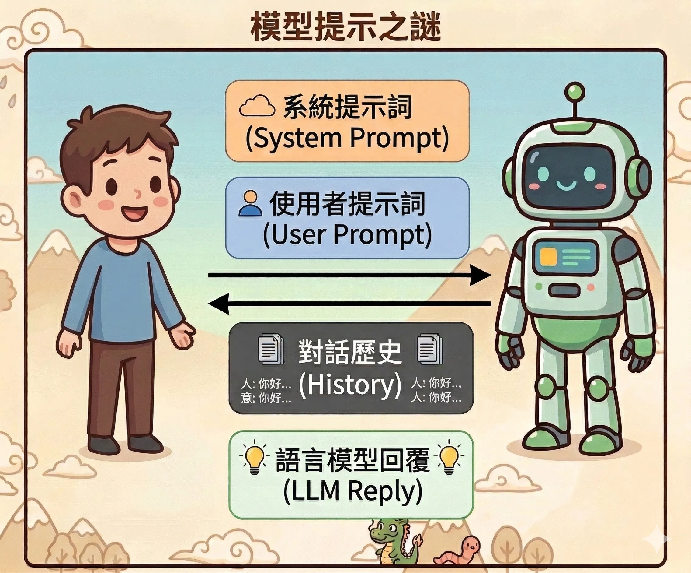 context 組成示意圖(Google Nano Banana 2)
